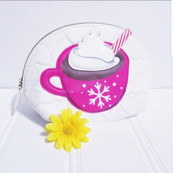 Betsey Johnson Handbags - Betsey Johnson Winter Hot Cocoa Makeup Bag 